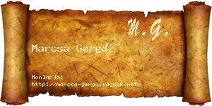 Marcsa Gergő névjegykártya