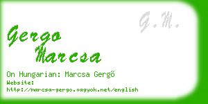 gergo marcsa business card