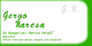 gergo marcsa business card